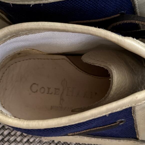 Cole Haan Air Grant 2 Eye High Top Sage Blue Leather Canvas Chukka Boots 8 - Picture 6 of 10